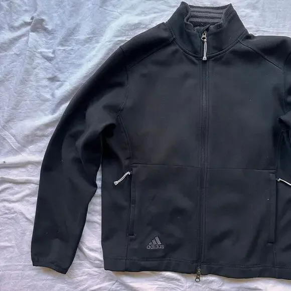 Adidas sporty black lined windbreaker size m unisex - Picture 4 of 8
